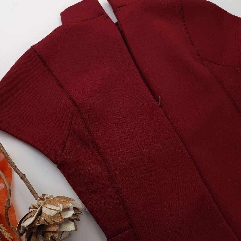 Zara Collection Body Contour Red Dress Sz S - Picture 6 of 16